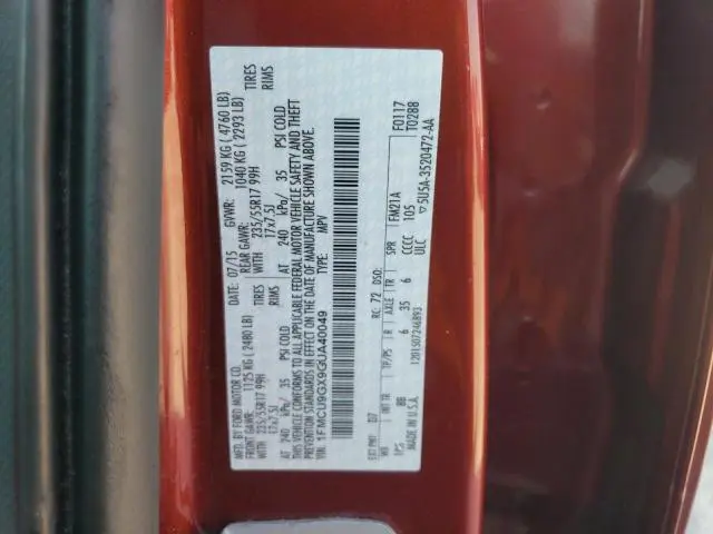 2016 FORD ESCAPE SE  