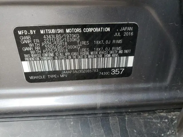 2016 MITSUBISHI OUTLANDER SPORT ES