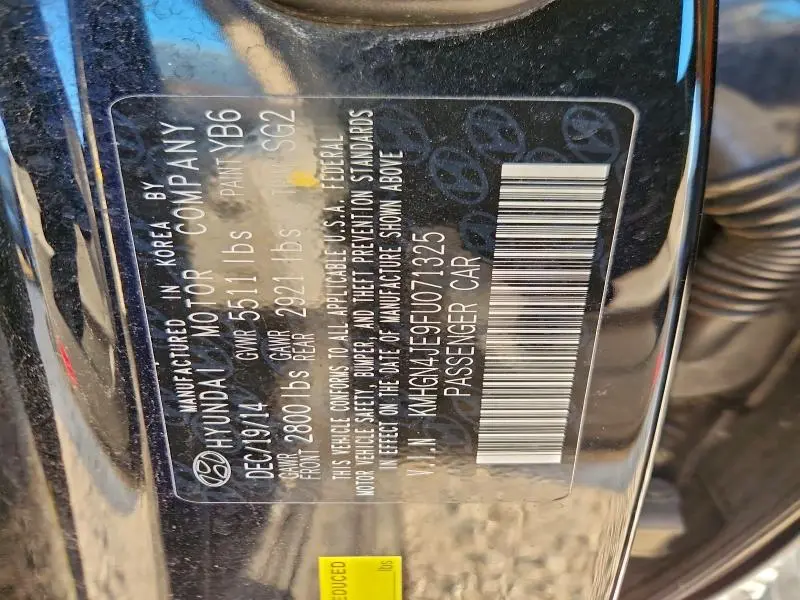 2015 HYUNDAI GENESIS 3.8L  