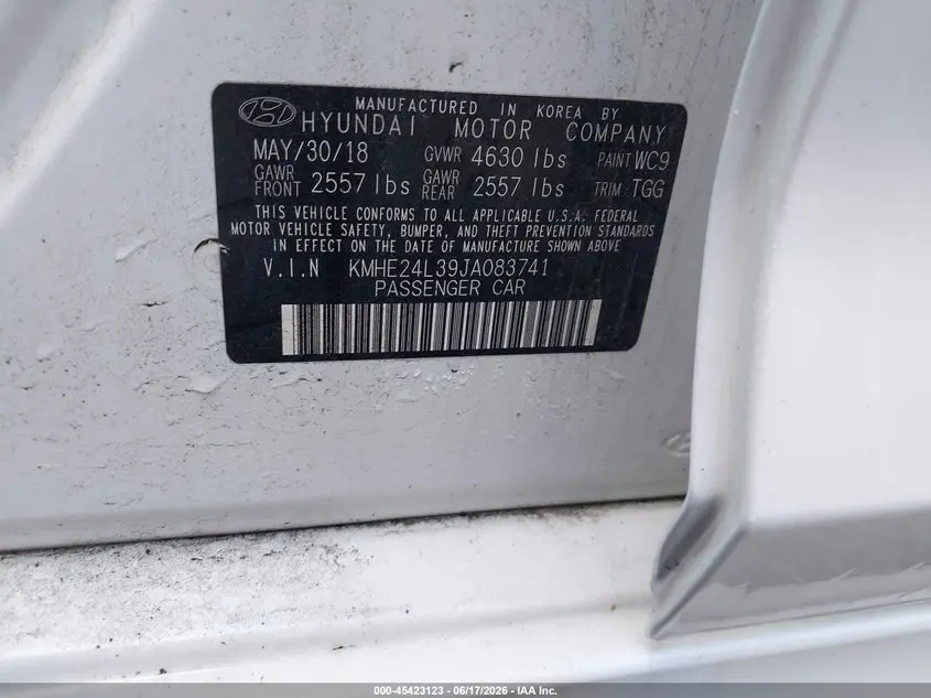 2018 HYUNDAI SONATA HYBRID SE