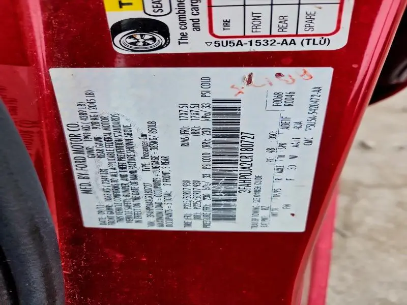 2012 FORD FUSION SEL  