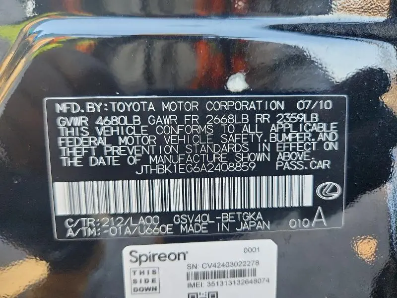 2010 LEXUS ES 350  