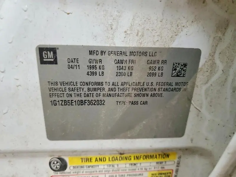2011 CHEVROLET MALIBU LS  