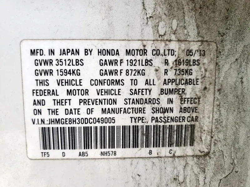 2013 HONDA FIT   
