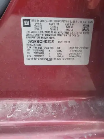 2017 CHEVROLET SILVERADO K1500 LTZ  