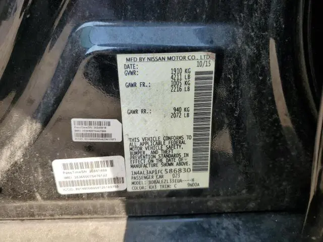 2015 NISSAN ALTIMA 2.5  