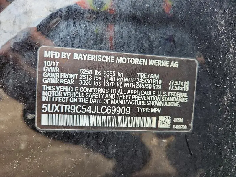 2018 BMW X3 XDRIVE30I  