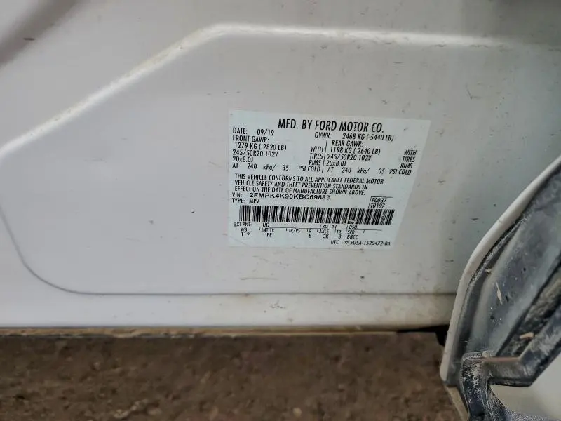 2019 FORD EDGE TITANIUM  