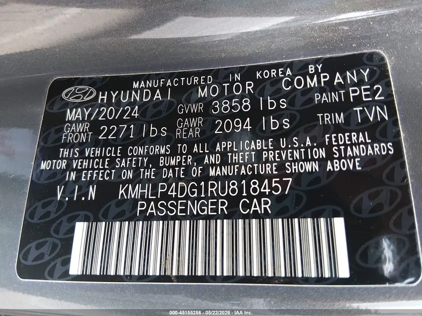 2024 HYUNDAI ELANTRA LIMITED