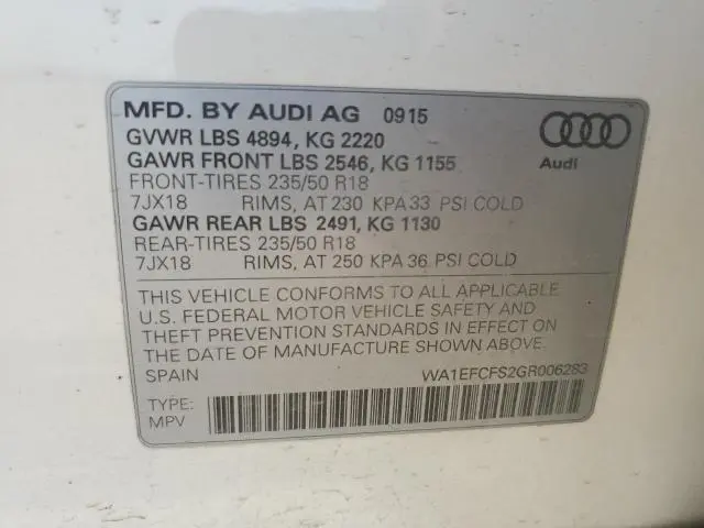 2016 AUDI Q3 PREMIUM PLUS  