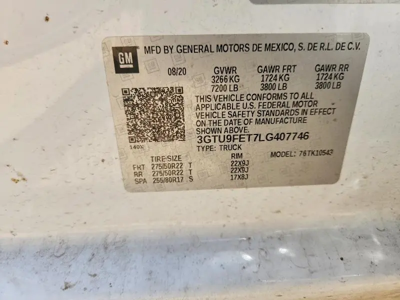 2020 GMC SIERRA K1500 DENALI  