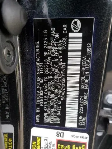 2022 LEXUS ES 350 BASE  