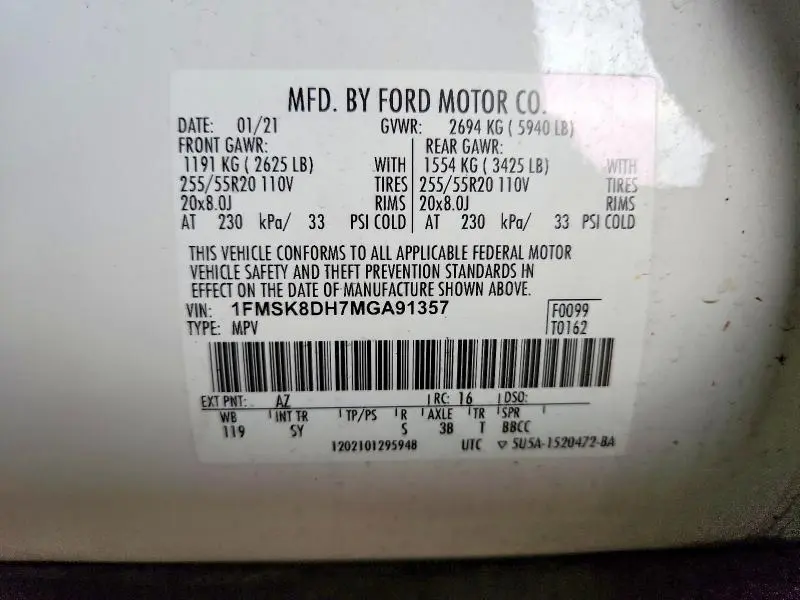 2021 FORD EXPLORER XLT  