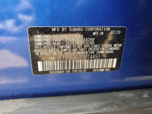 2023 SUBARU WRX   