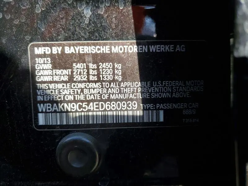 2014 BMW 550 I  