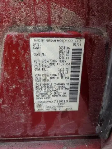 2019 NISSAN FRONTIER S  