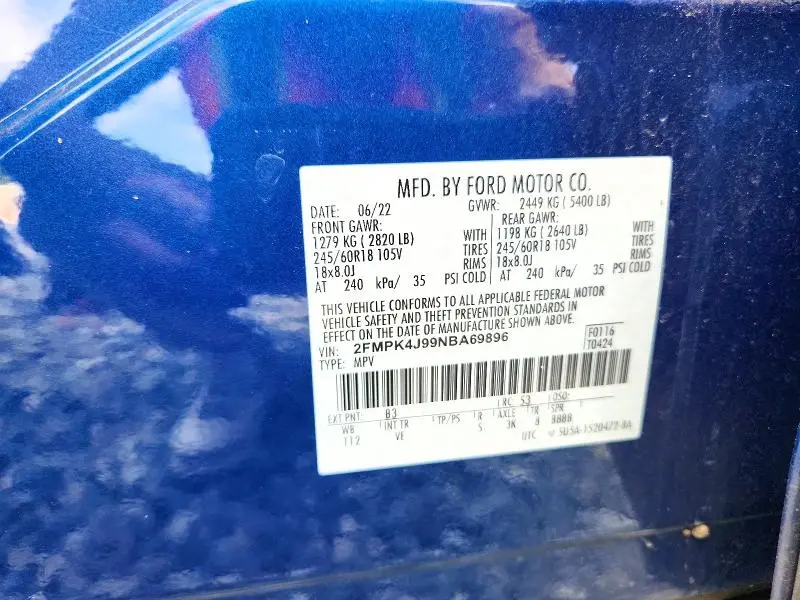 2022 FORD EDGE SEL  