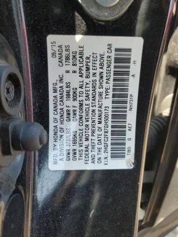 2016 HONDA CIVIC EX  