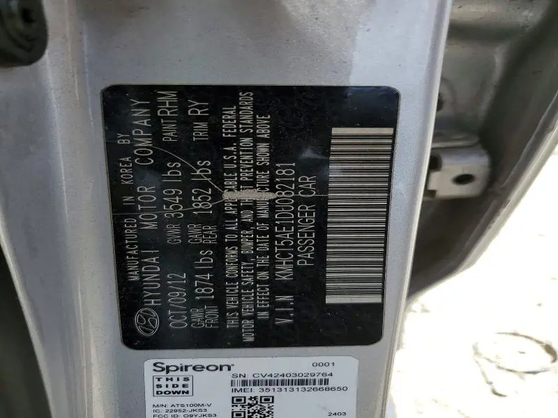 2013 HYUNDAI ACCENT GS  