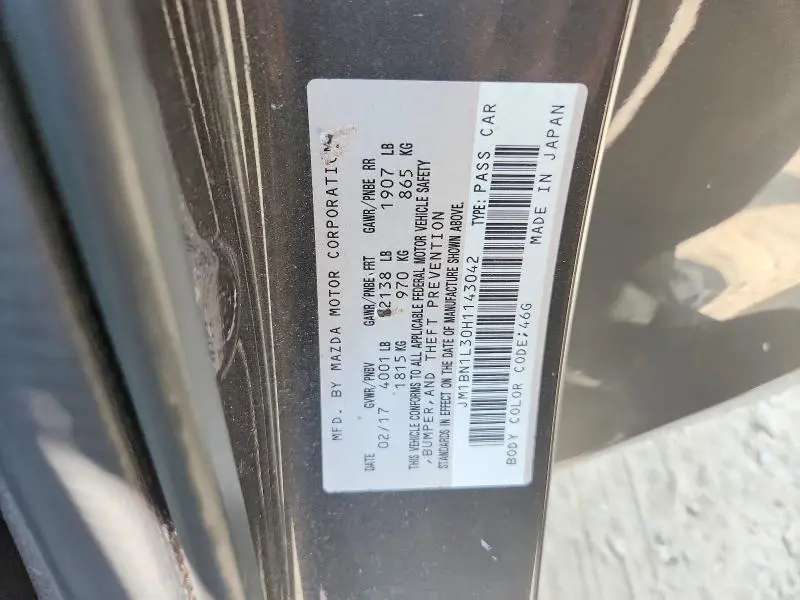 2017 MAZDA 3 TOURING  