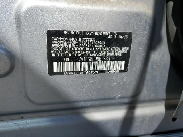 2017 SUBARU WRX PREMIUM