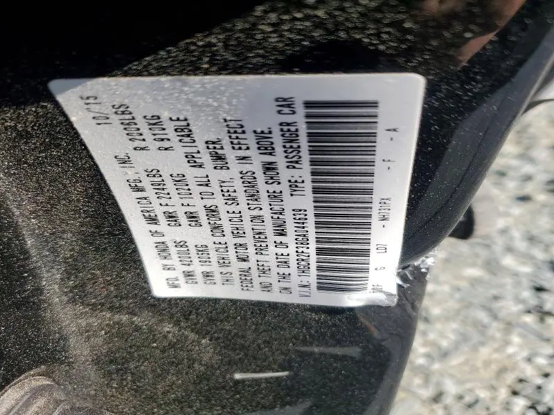 2016 HONDA ACCORD LX  