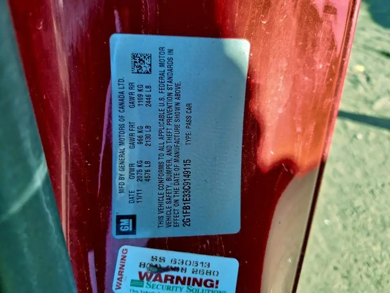 2012 CHEVROLET CAMARO LT  