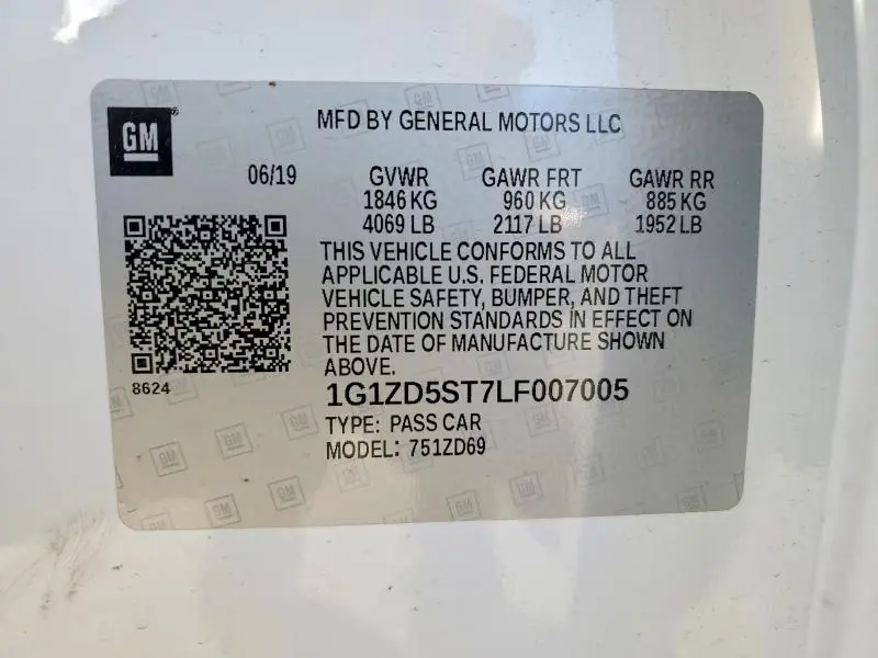 2020 CHEVROLET MALIBU LT  