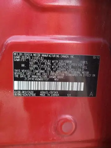 2013 TOYOTA RAV4 LIMITED  