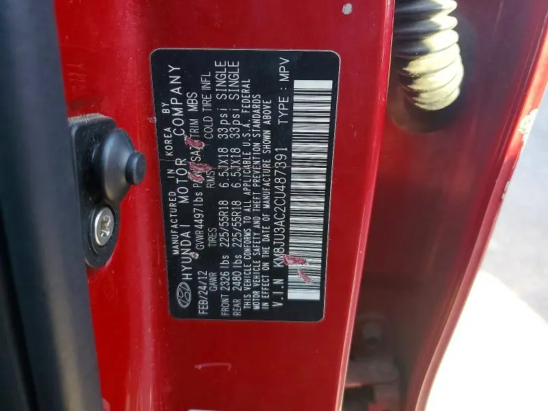 2012 HYUNDAI TUCSON LIMITED  