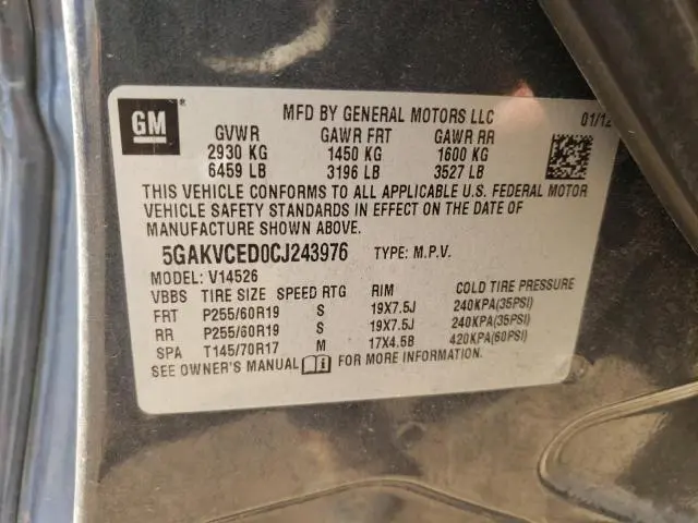 2012 BUICK ENCLAVE   