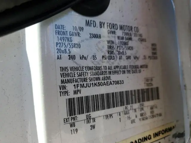 2010 FORD EXPEDITION LIMITED  