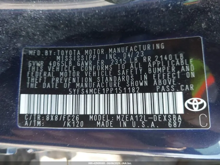 2023 TOYOTA COROLLA SE