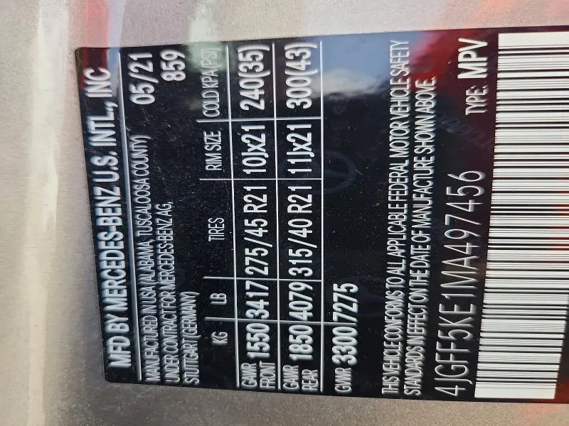 2021 MERCEDES-BENZ GLS 450 4MATIC  