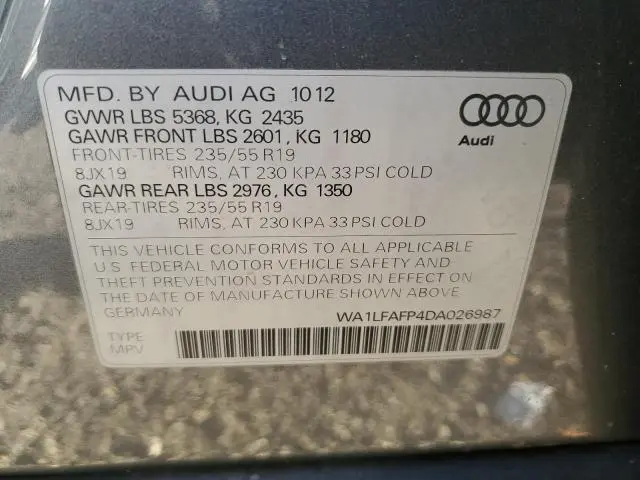2013 AUDI Q5 PREMIUM PLUS  