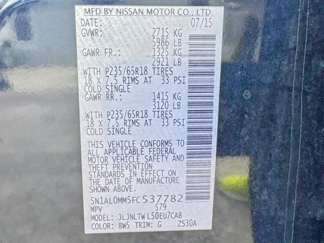 2015 INFINITI QX60 BASE  