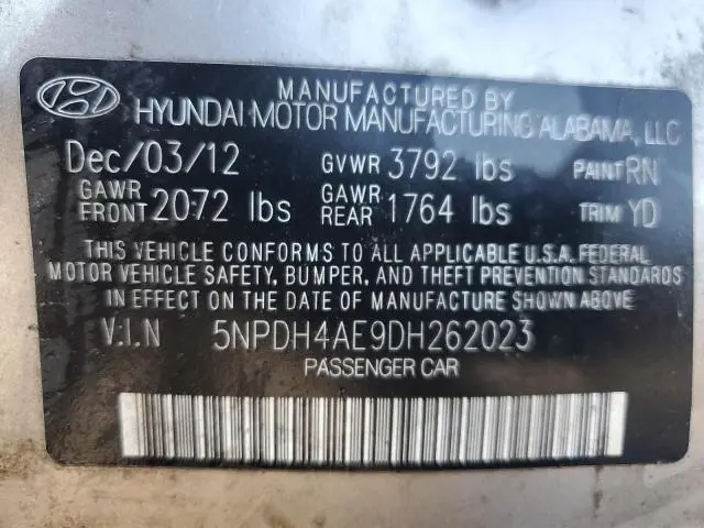 2013 HYUNDAI ELANTRA GLS  