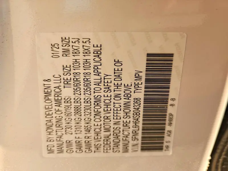 2025 HONDA ODYSSEY EXL  