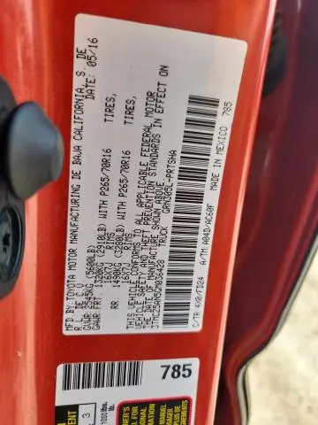 2016 TOYOTA TACOMA DOUBLE CAB  