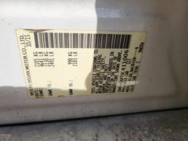 2016 NISSAN MAXIMA 3.5S  