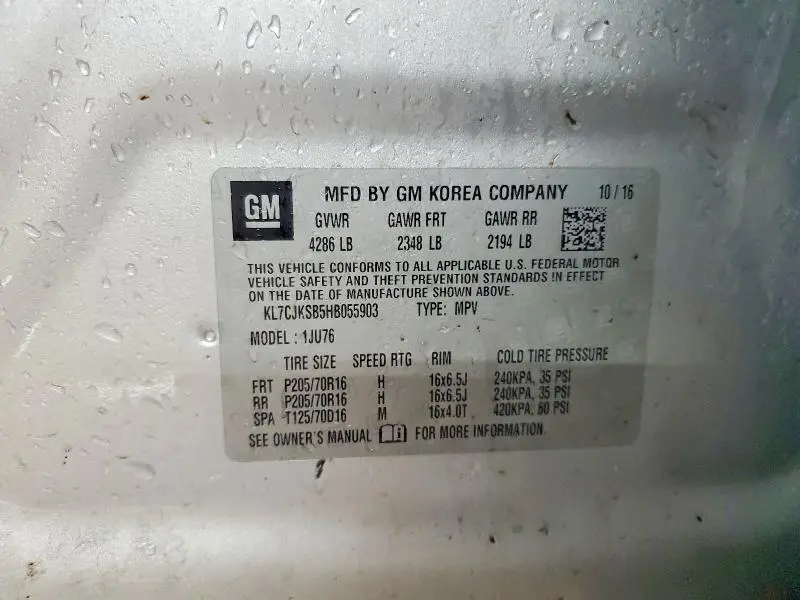 2017 CHEVROLET TRAX LS  