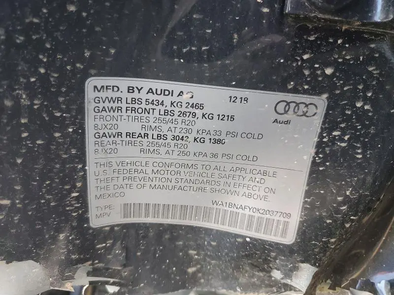 2019 AUDI Q5 PREMIUM PLUS  