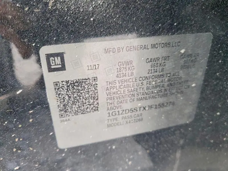 2018 CHEVROLET MALIBU LT  