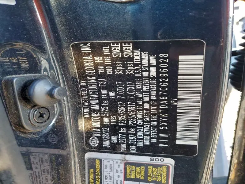 2012 KIA SORENTO   