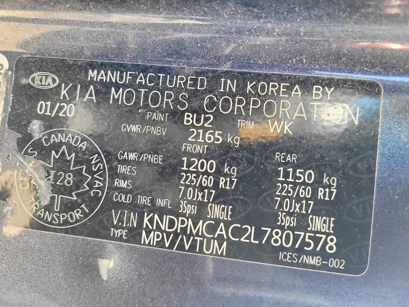 2020 KIA SPORTAGE LX  