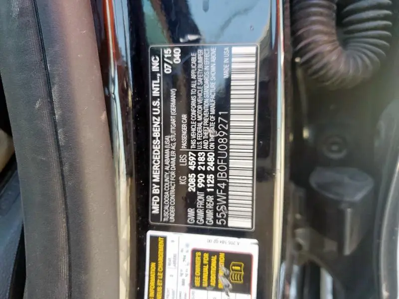 2015 MERCEDES-BENZ C 300
