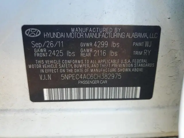 2012 HYUNDAI SONATA SE  