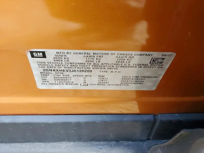 2018 CHEVROLET EQUINOX LS  