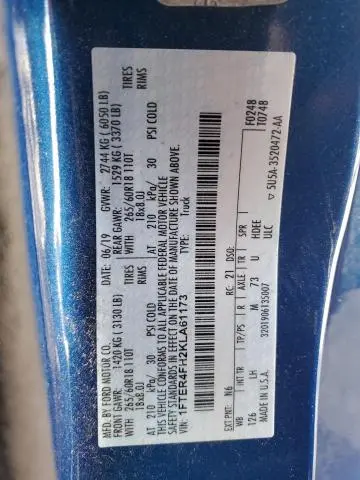2019 FORD RANGER XL