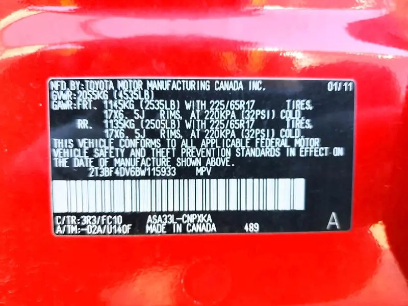 2011 TOYOTA RAV4 BASE  